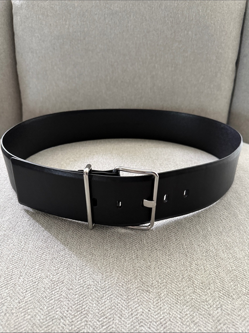 Banana Republic Genuine Leather Wide Waist Belt Black Large 37” & 3” Wide